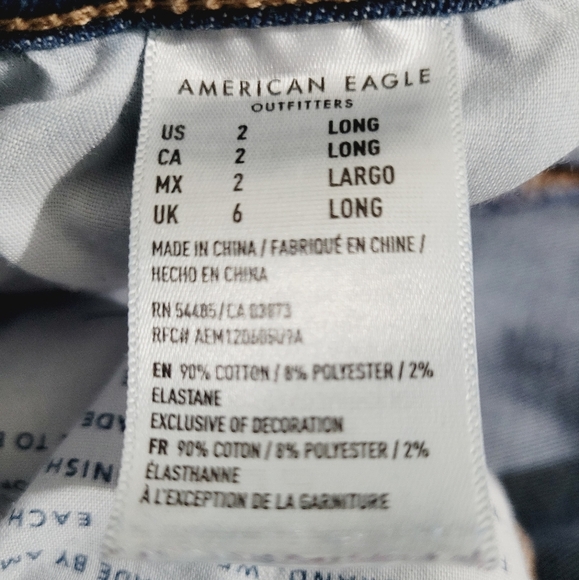 American Eagle Next Level Stretch Jegging Jeans Women’s Size 2 Long Distressed - Picture 12 of 12
